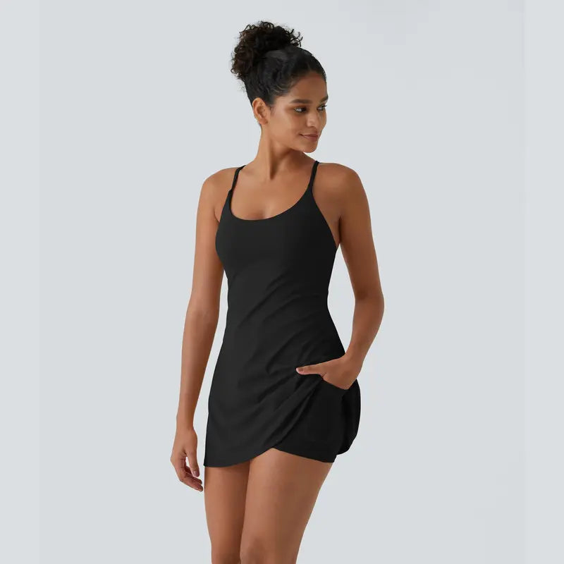 š„Last day promotionš„Plush Backless Active Dress-Easy Peezy Edition