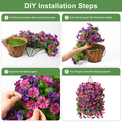 🌺 UV Resistant Hanging Artificial Morning Glory Vine 💖