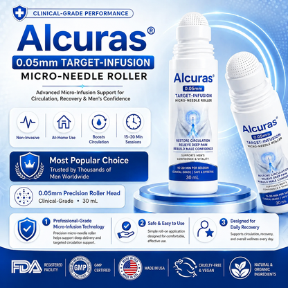 Alcuras™ 0.05mm Target-Infusion Micro-Needle Roller — Restore male vitality and confidence without medication