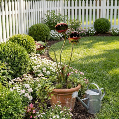 🦷 Eye-Catching Metal Garden Stake – Fantasy Carnivorous Plant-Inspired Outdoor Art