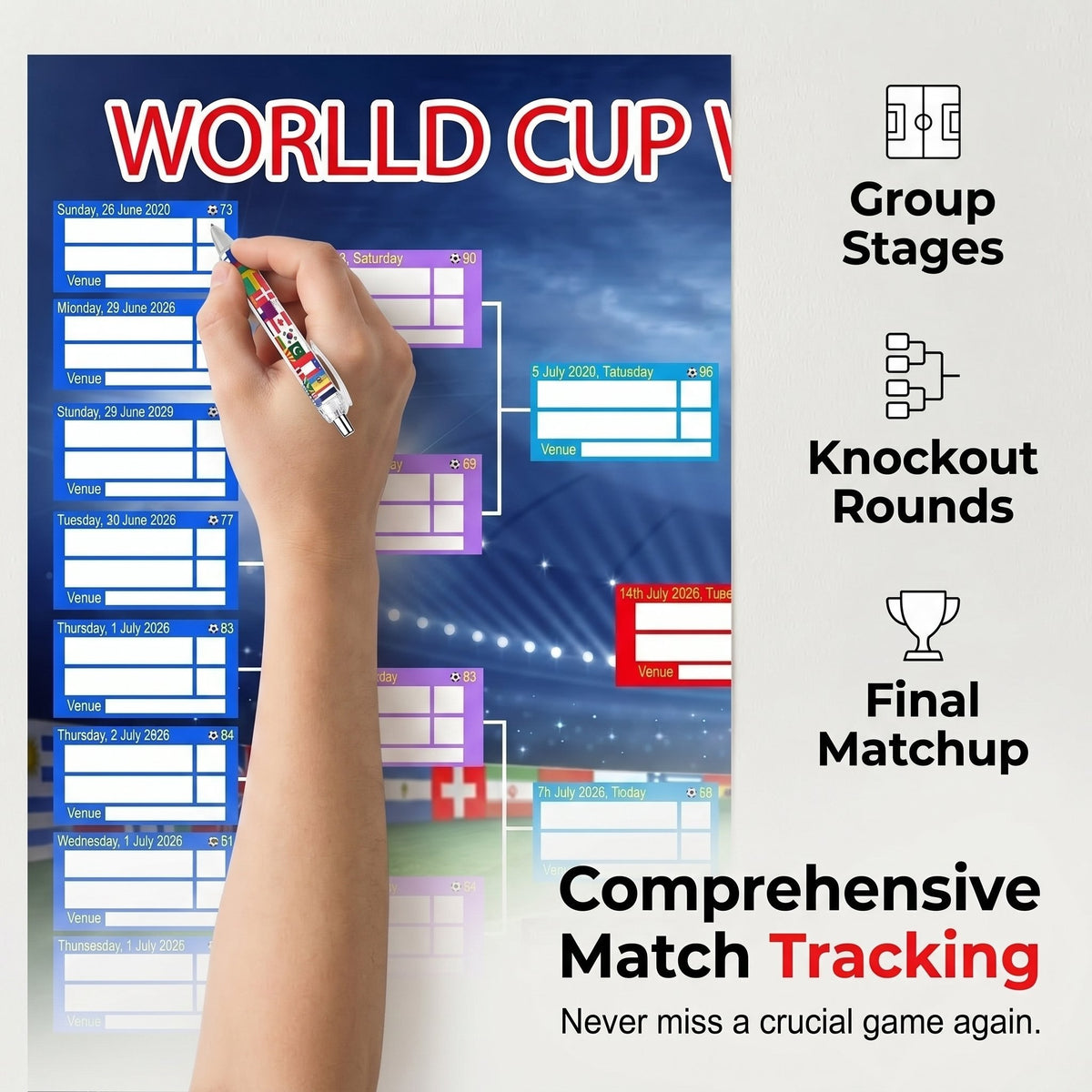 🗓️ ⚽ 2026 World Cup Poster Set – Don't Miss a Match!