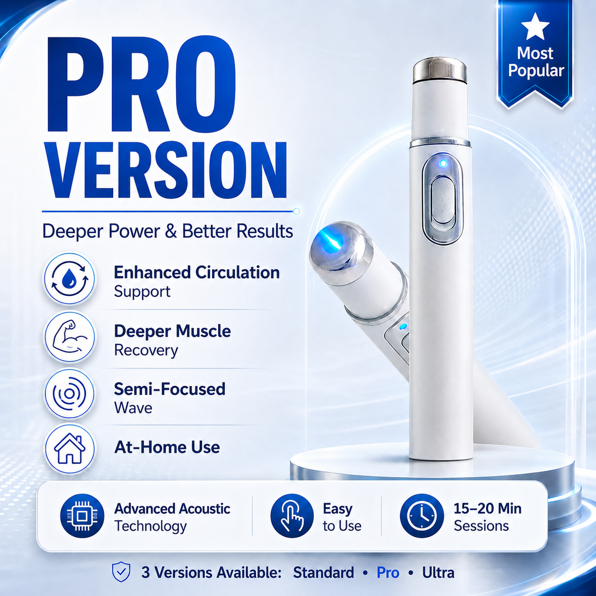 Mresio™ Ultrasonic Shock Wave Therapy Massager——Restore Circulation. Relieve Deep Pain. Rebuild Male Confidence.