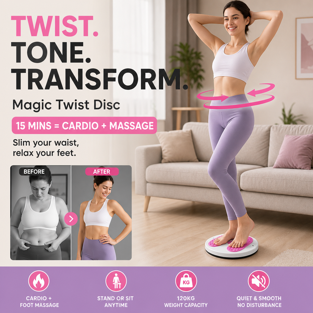 ✨ Waist Twisting Massage & Exercise Balance Board – Burn Fat, Slim Waist & Improve Circulation at Home