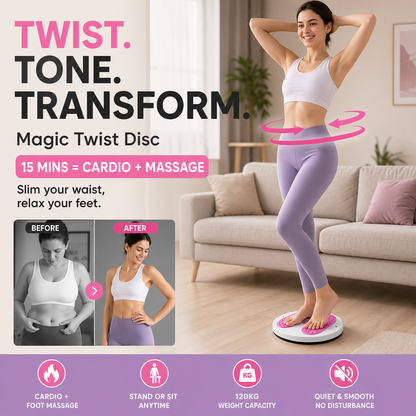 ✨ Waist Twisting Massage & Exercise Balance Board – Burn Fat, Slim Waist & Improve Circulation at Home