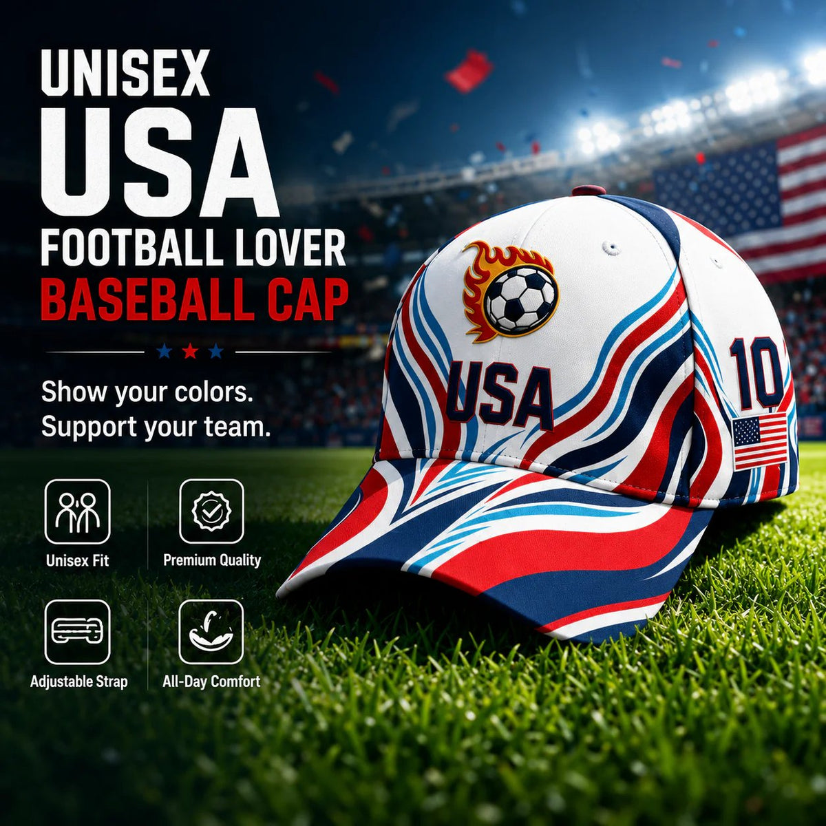 🇺🇸Unisex USA Football Lover Baseball Cap🧢