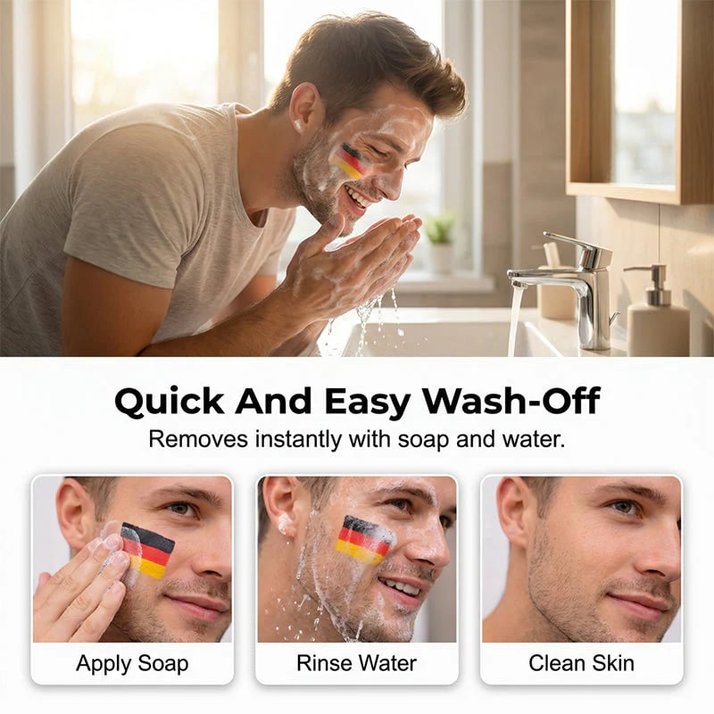🏆Buy 1 get 1 free🎉National Flag Face Paint Stick for Sports Fans ⚽