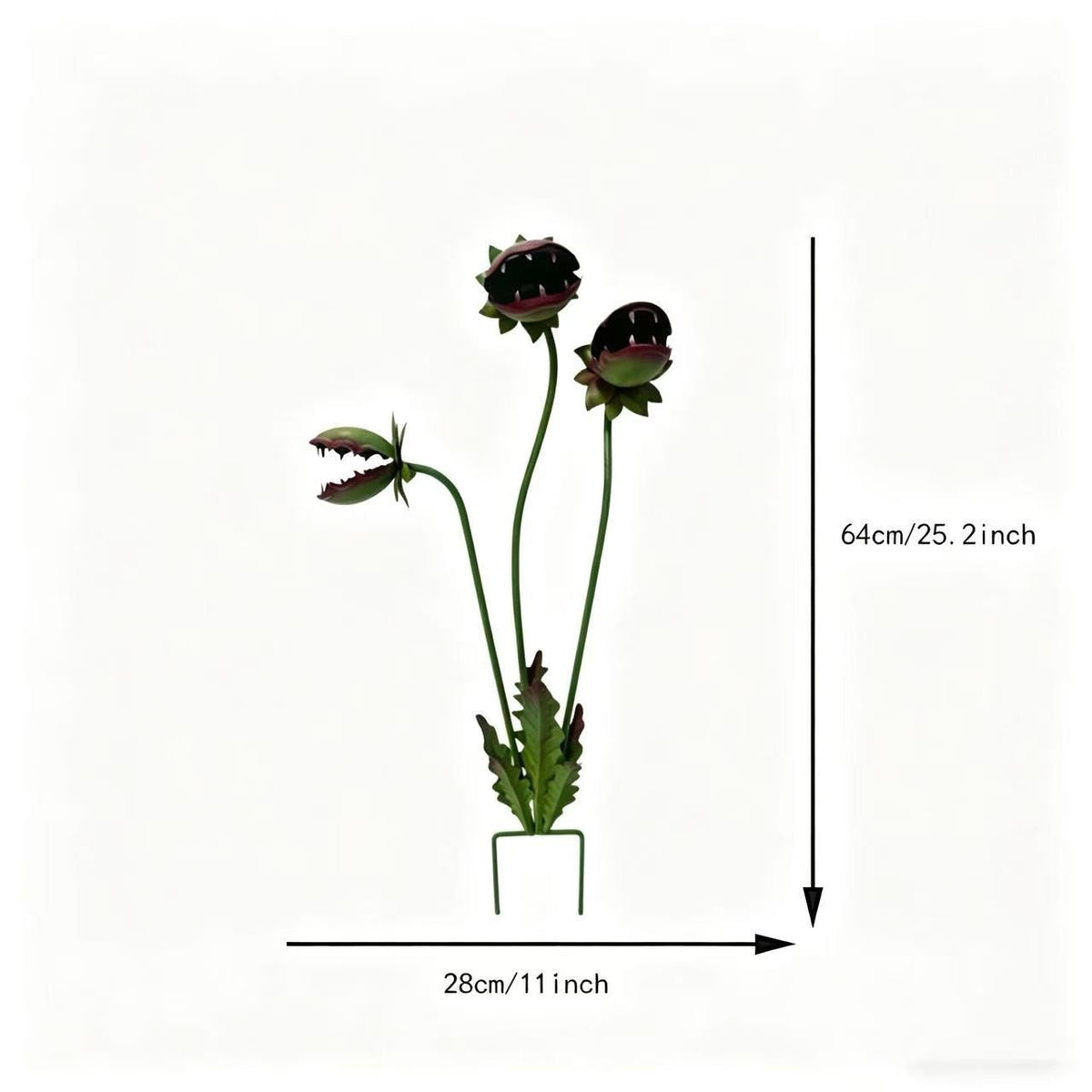 🦷 Eye-Catching Metal Garden Stake – Fantasy Carnivorous Plant-Inspired Outdoor Art