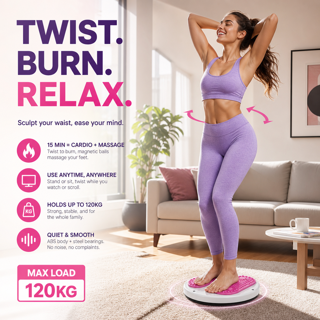 ✨ Waist Twisting Massage & Exercise Balance Board – Burn Fat, Slim Waist & Improve Circulation at Home