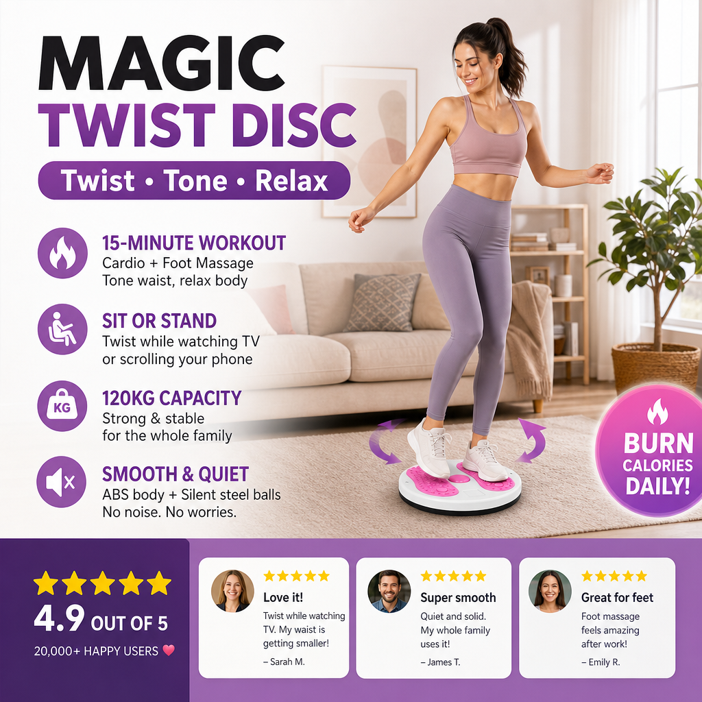 ✨ Waist Twisting Massage & Exercise Balance Board – Burn Fat, Slim Waist & Improve Circulation at Home