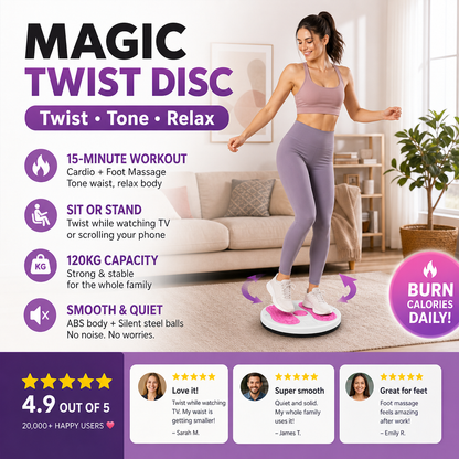 ✨ Waist Twisting Massage & Exercise Balance Board – Burn Fat, Slim Waist & Improve Circulation at Home